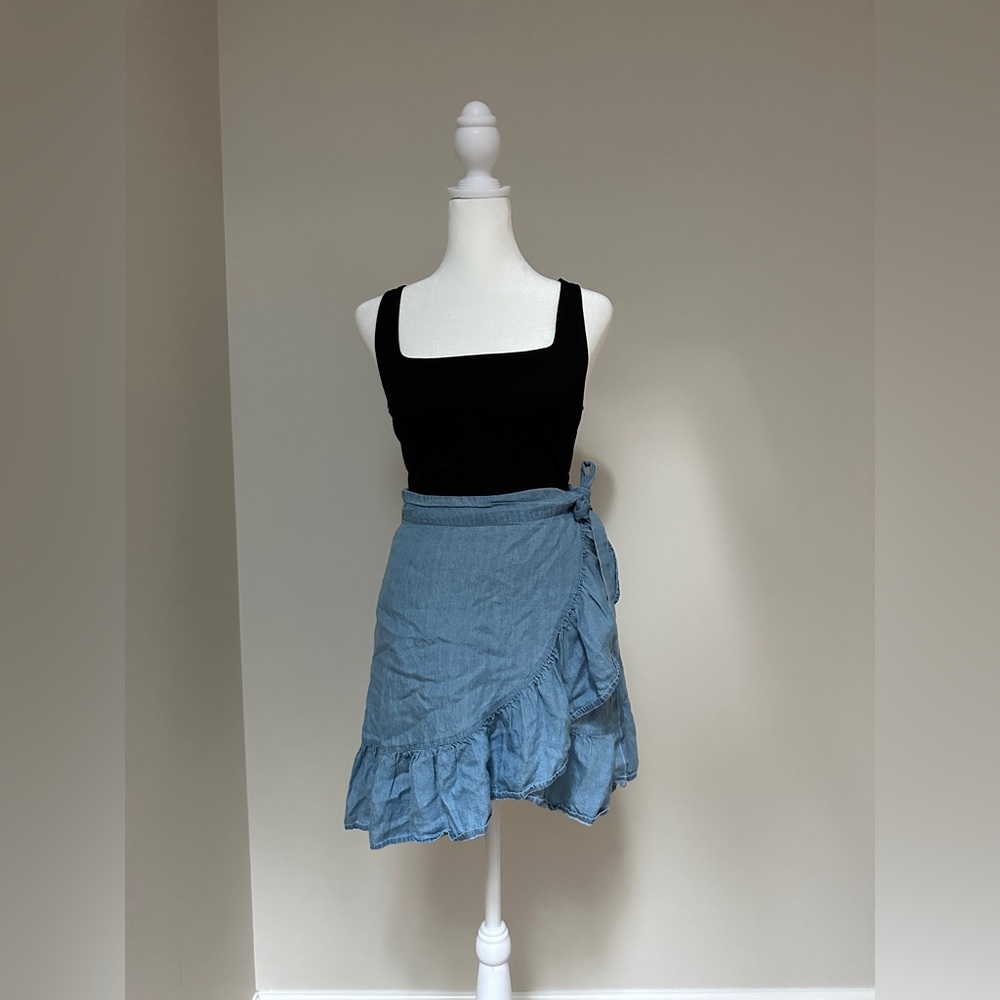 Japra wraparound chambray skirt. - L.
